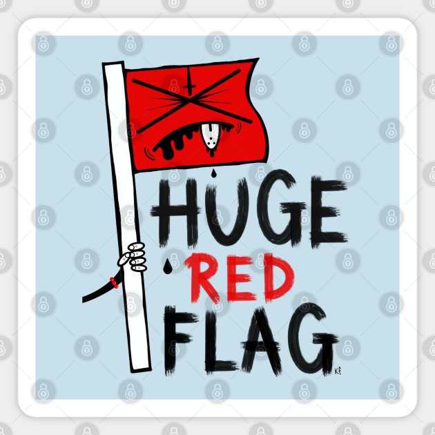Huge Red Flag Magnet by KirstyFinnigan